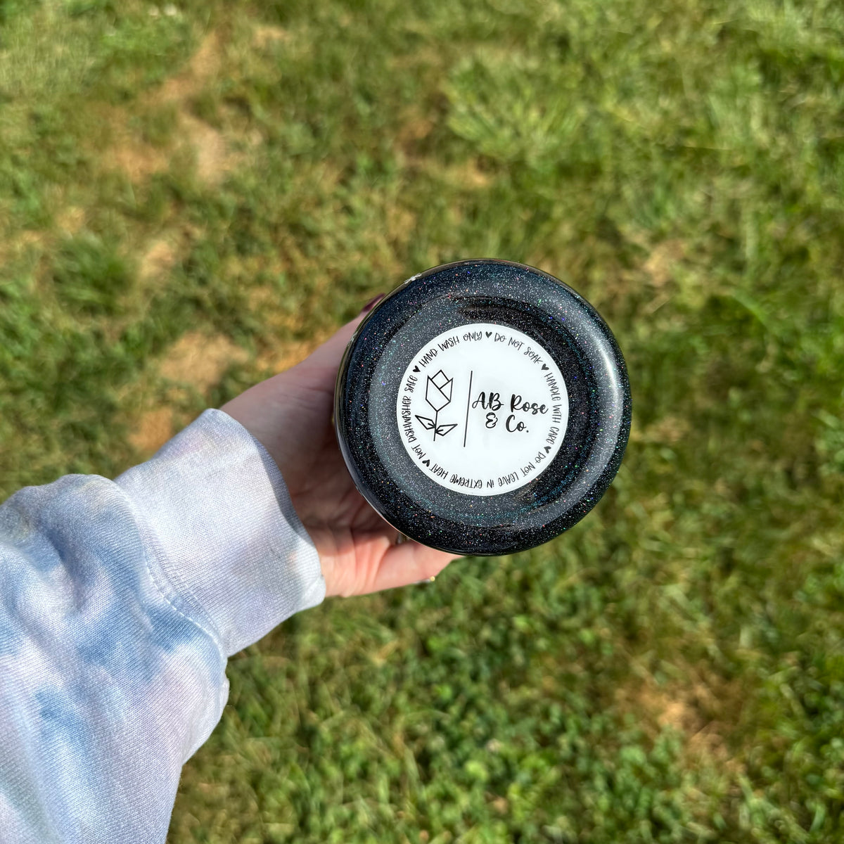 32oz Black Northern Lights with Snowflakes Owala (Ready to Ship)