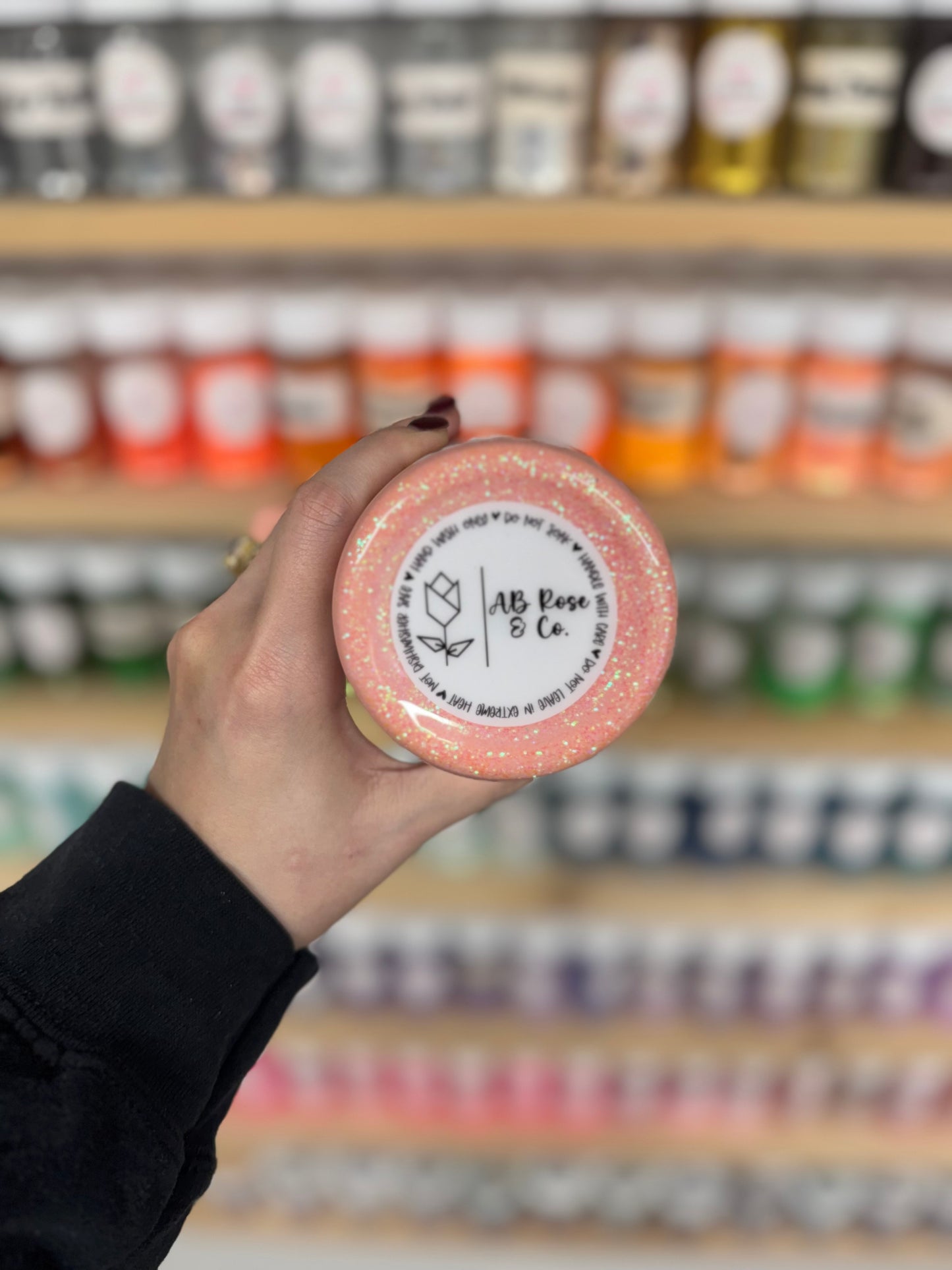 Peach Ghostie Glitter BrüMate *MADE TO ORDER*