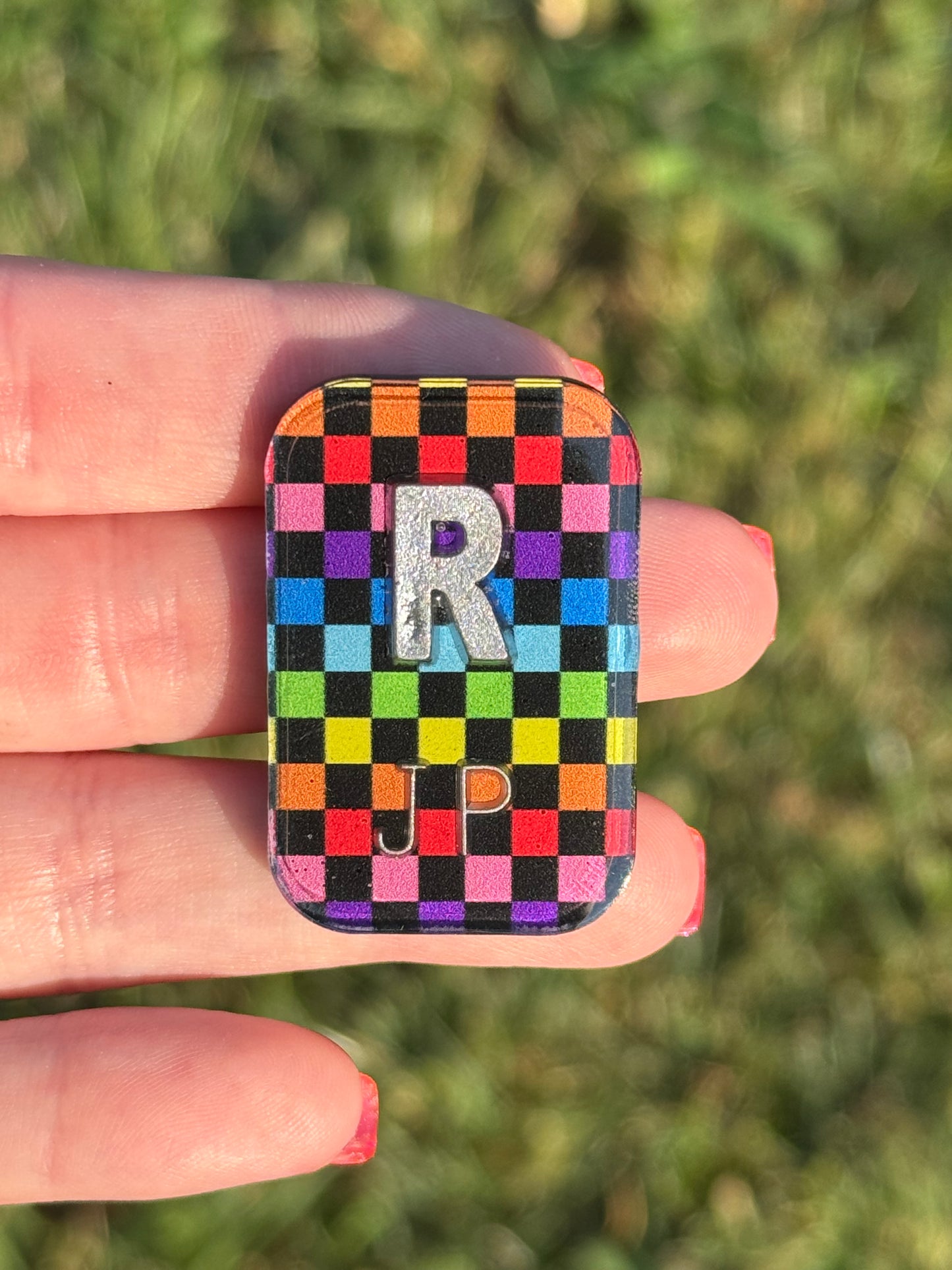 Black Rainbow Checker X-Ray Markers *MADE TO ORDER*