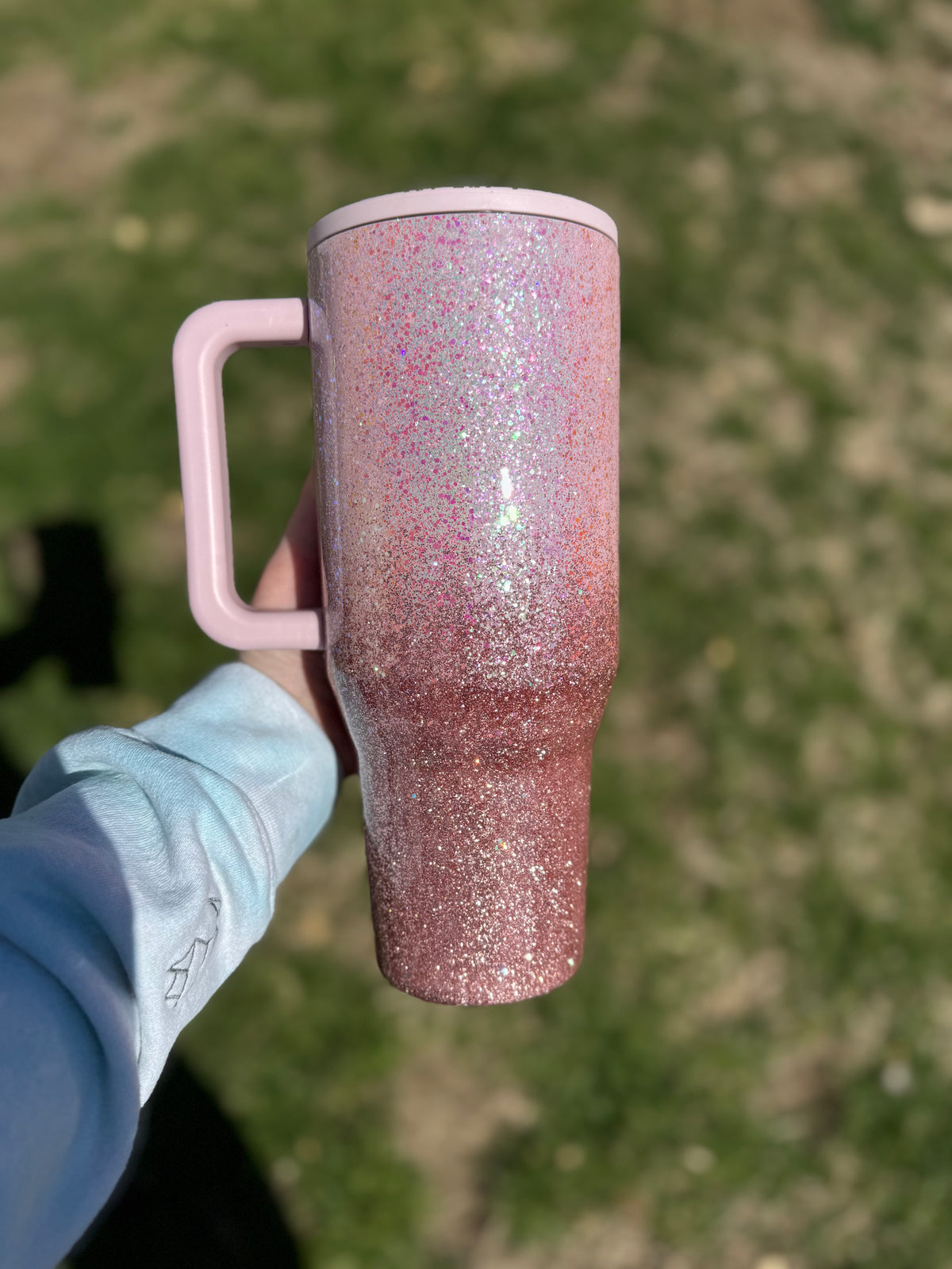 Light Pink and Rose Gold Ombré HydroJug *Made to Order*