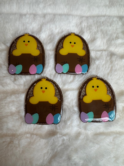 Easter Basket with Chick Interchangeable Badge Reel