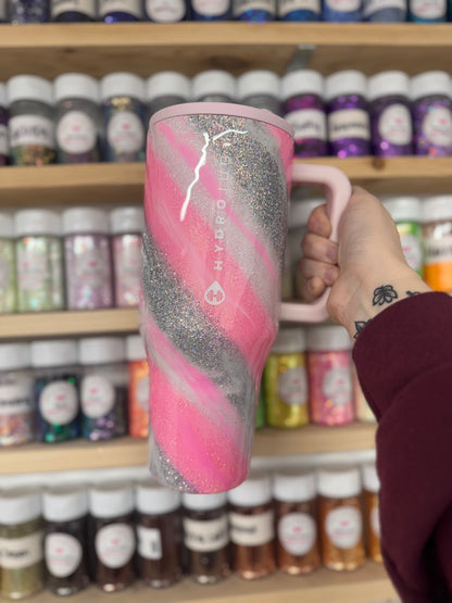 Pink and Silver Milkyway HydroJug *MADE TO ORDER*