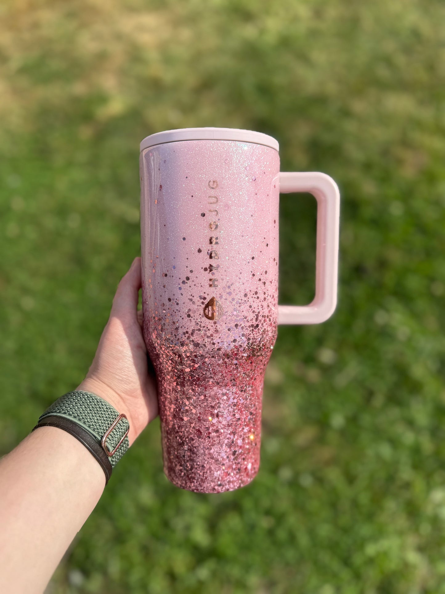 Light Pink and Burgundy Ombré HydroJug *MADE TO ORDER*
