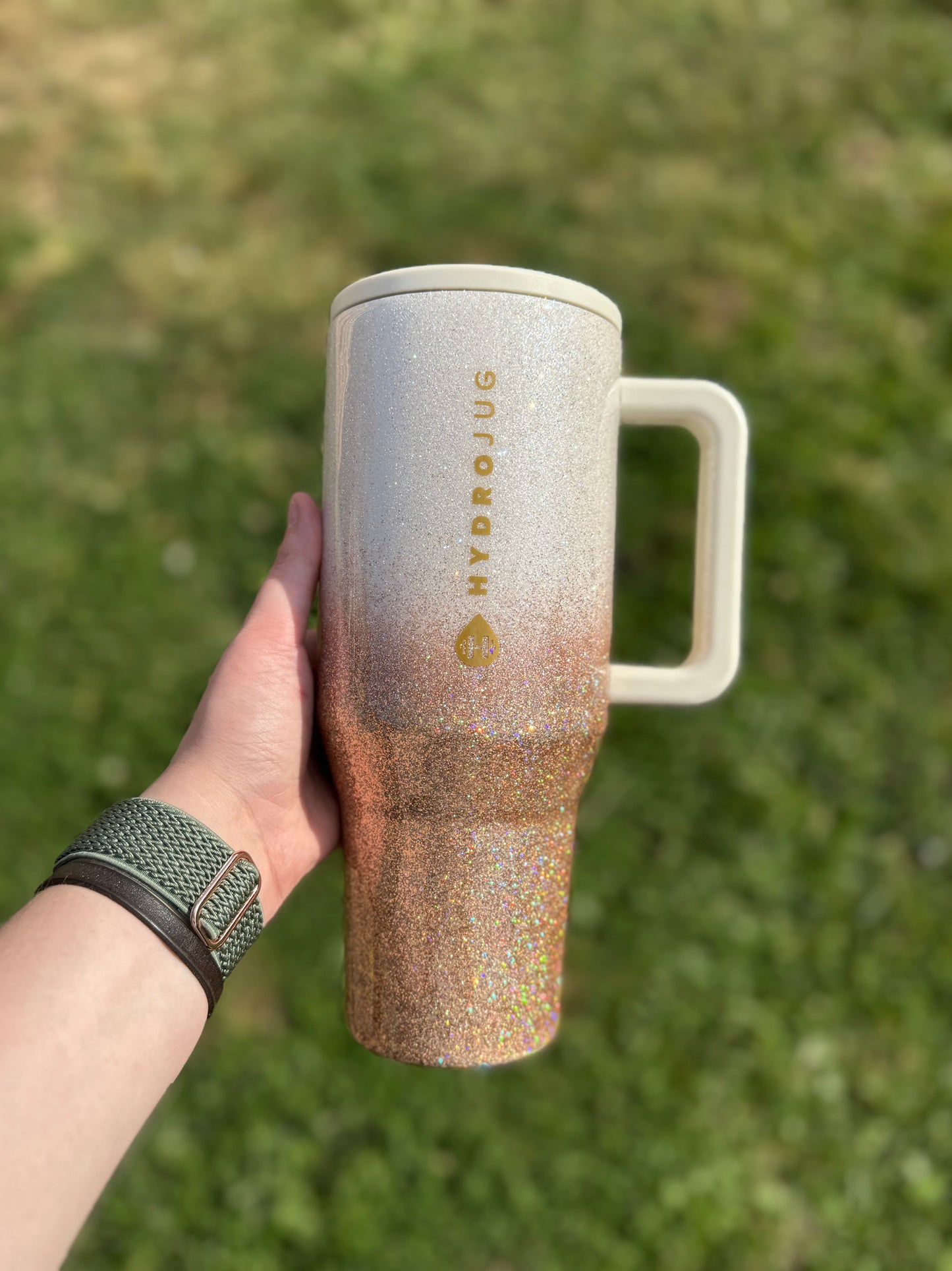 Cream and Gold Ombré HydroJug *MADE TO ORDER*