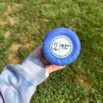 32oz Light Blue, Purple, and Gold Hydrodipped Owala (Ready to Ship)