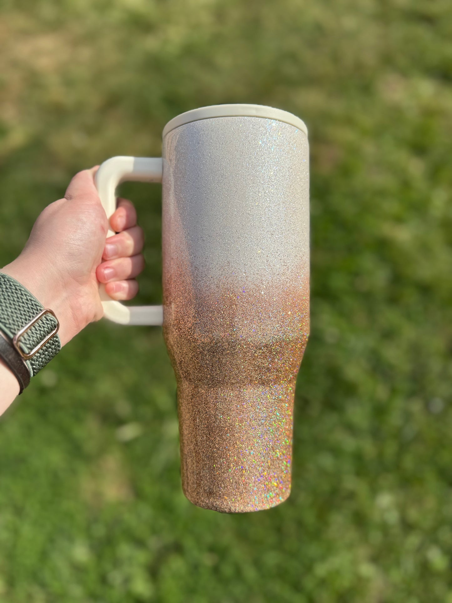 Cream and Gold Ombré HydroJug *MADE TO ORDER*