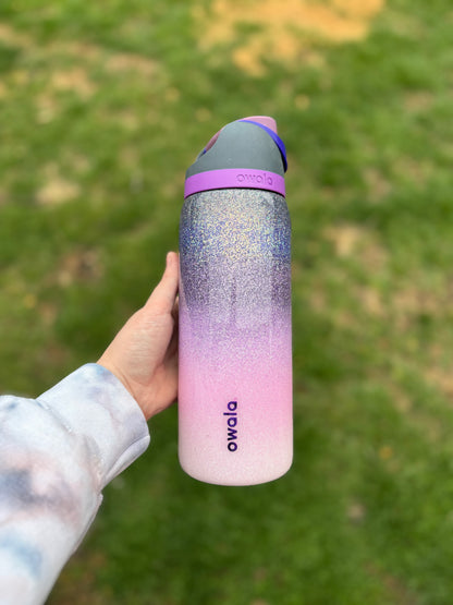 Pink to Purple Ombré Glitter Owala *Made to Order*