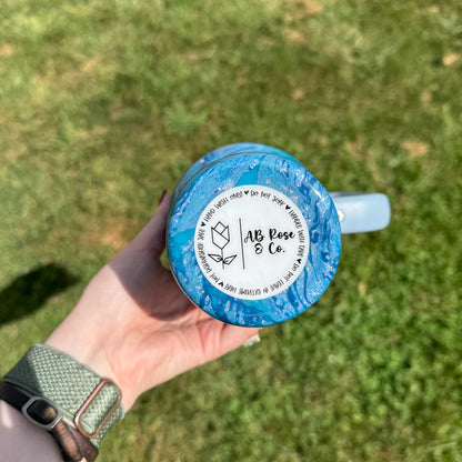 40oz Blue Hydrodipped Stanley ProTour (Ready to Ship)