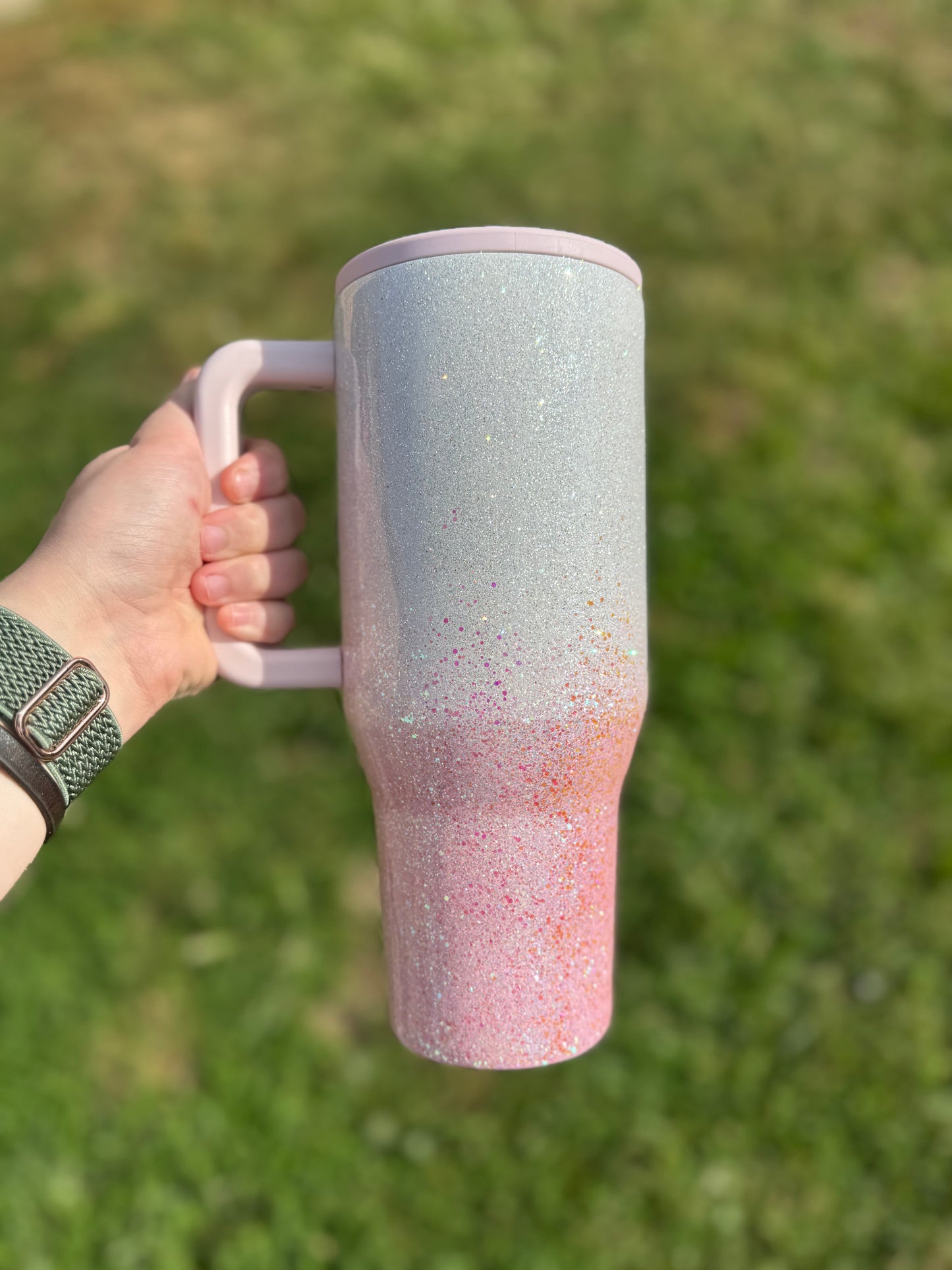 Light Pink and White Ombré HydroJug *MADE TO ORDER*