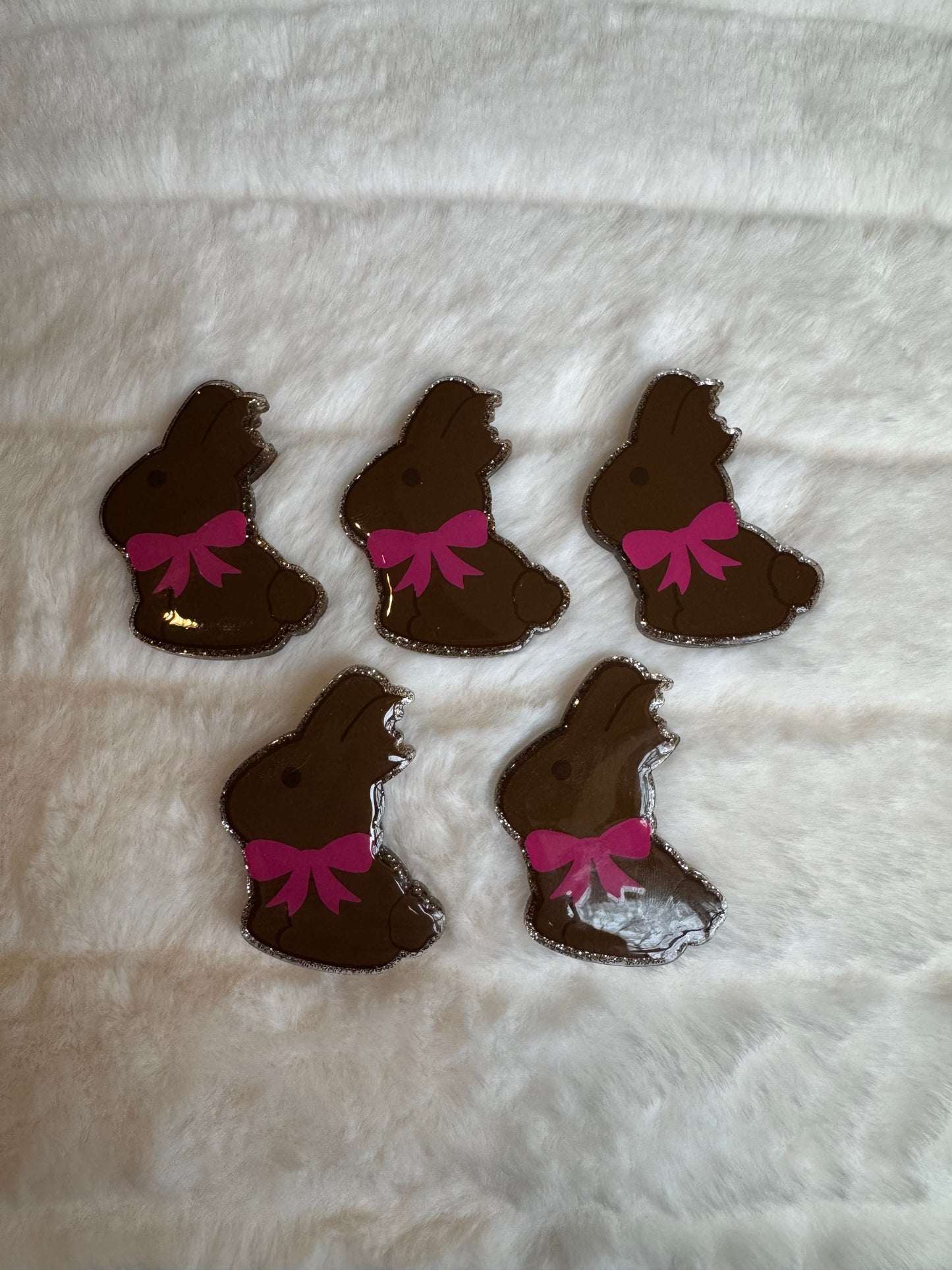 Chocolate Bunny Interchangeable Badge Reel