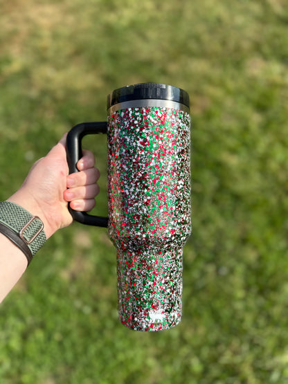 Chunky Red, White, and Green Mixed Stanley *MADE TO ORDER*