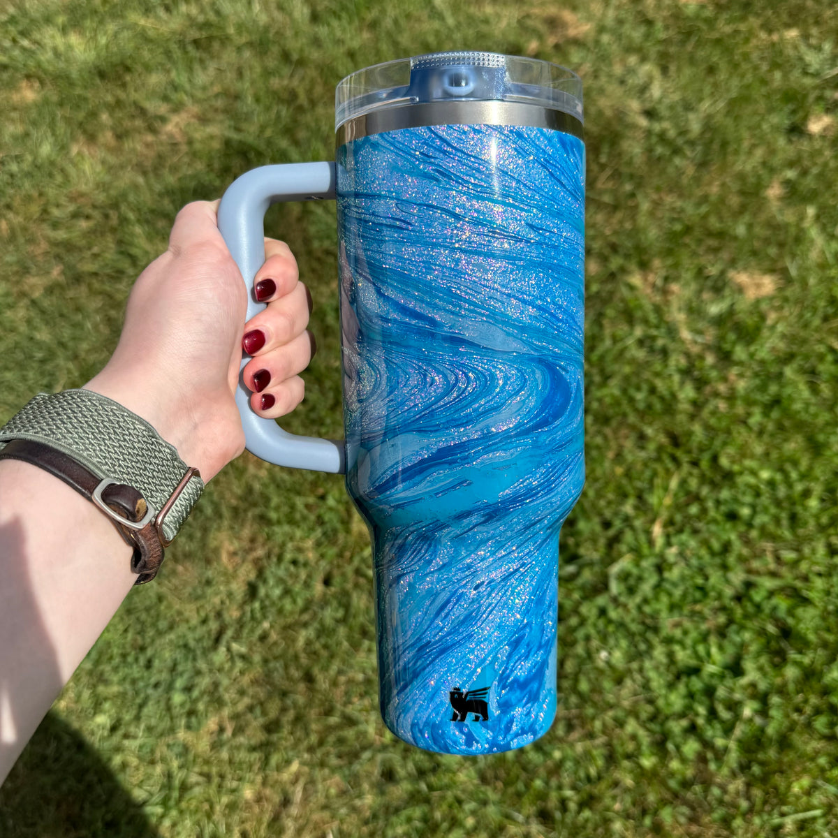 40oz Blue Hydrodipped Stanley ProTour (Ready to Ship)
