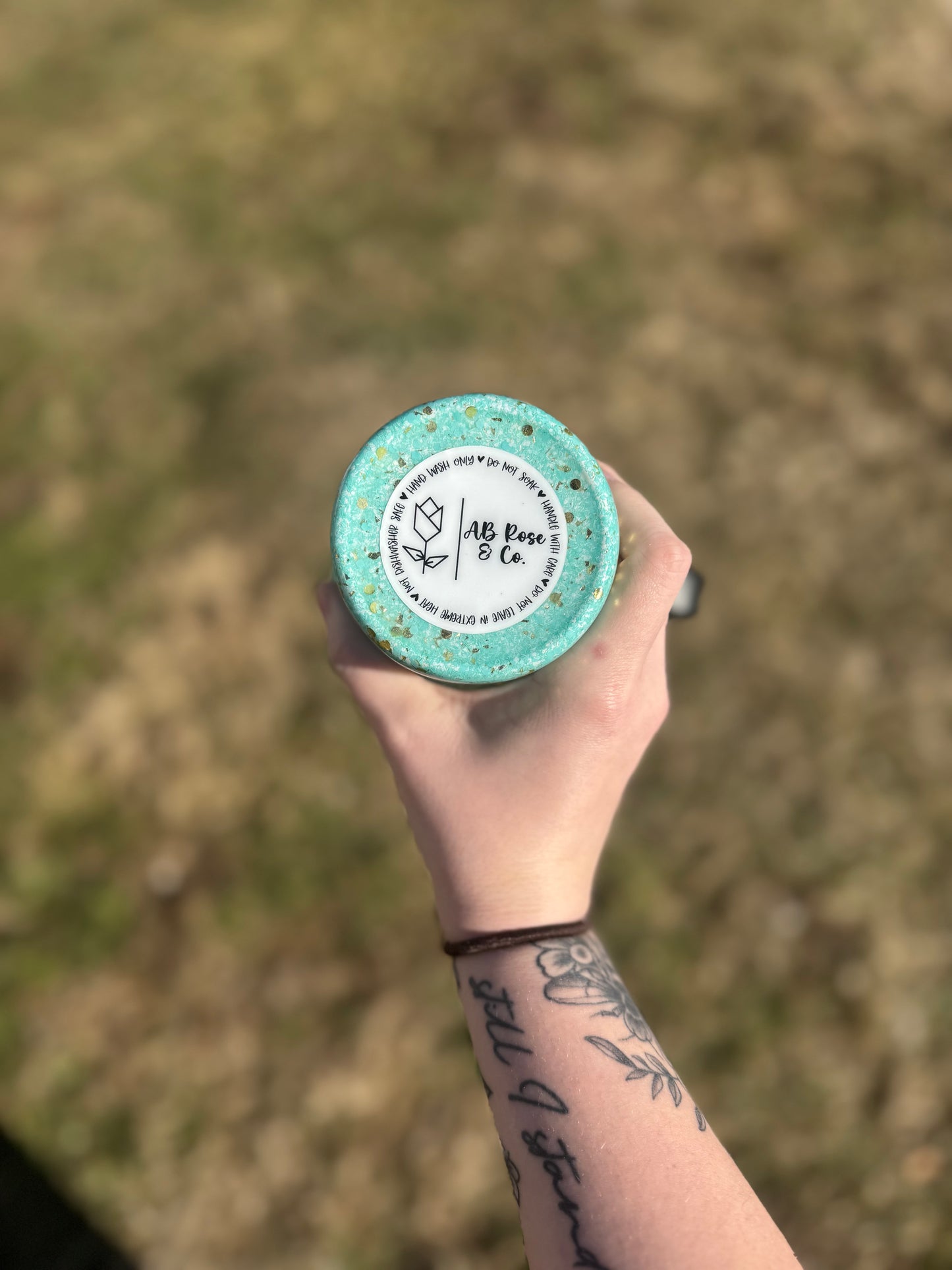 Cowprint and Teal Ombré HydroJug *MADE TO ORDER*