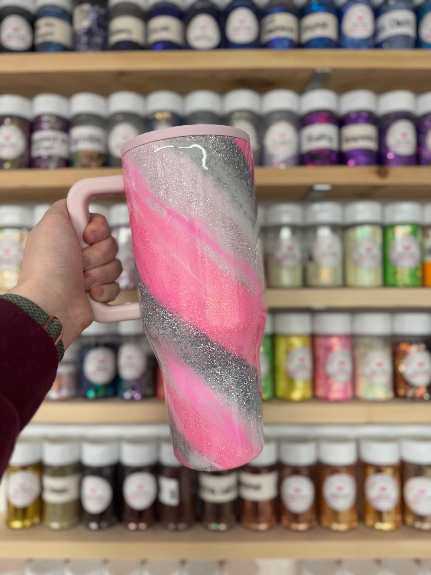 Pink and Silver Milkyway HydroJug *MADE TO ORDER*