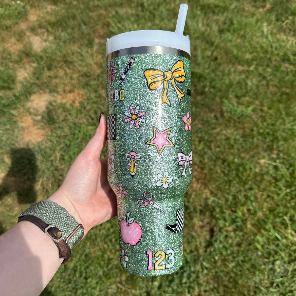 40oz Green Teacher Stanley (Ready to Ship)