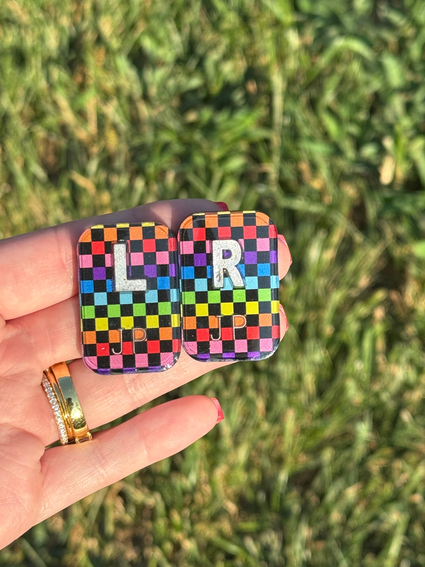 Black Rainbow Checker X-Ray Markers *MADE TO ORDER*