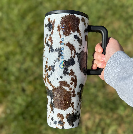 Black and Brown Cowprint HydroJug *MADE TO ORDER*