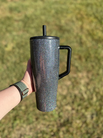 Holographic Grey Glitter Brumate *MADE TO ORDER*