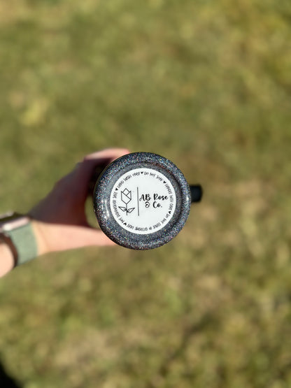Holographic Grey Glitter Brumate *MADE TO ORDER*