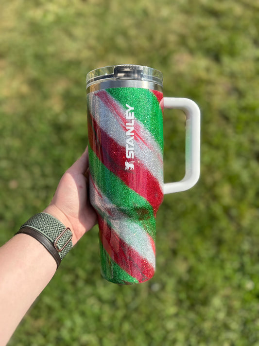 Red, Green, and Silver Milkyway Stanley *MADE TO ORDER*