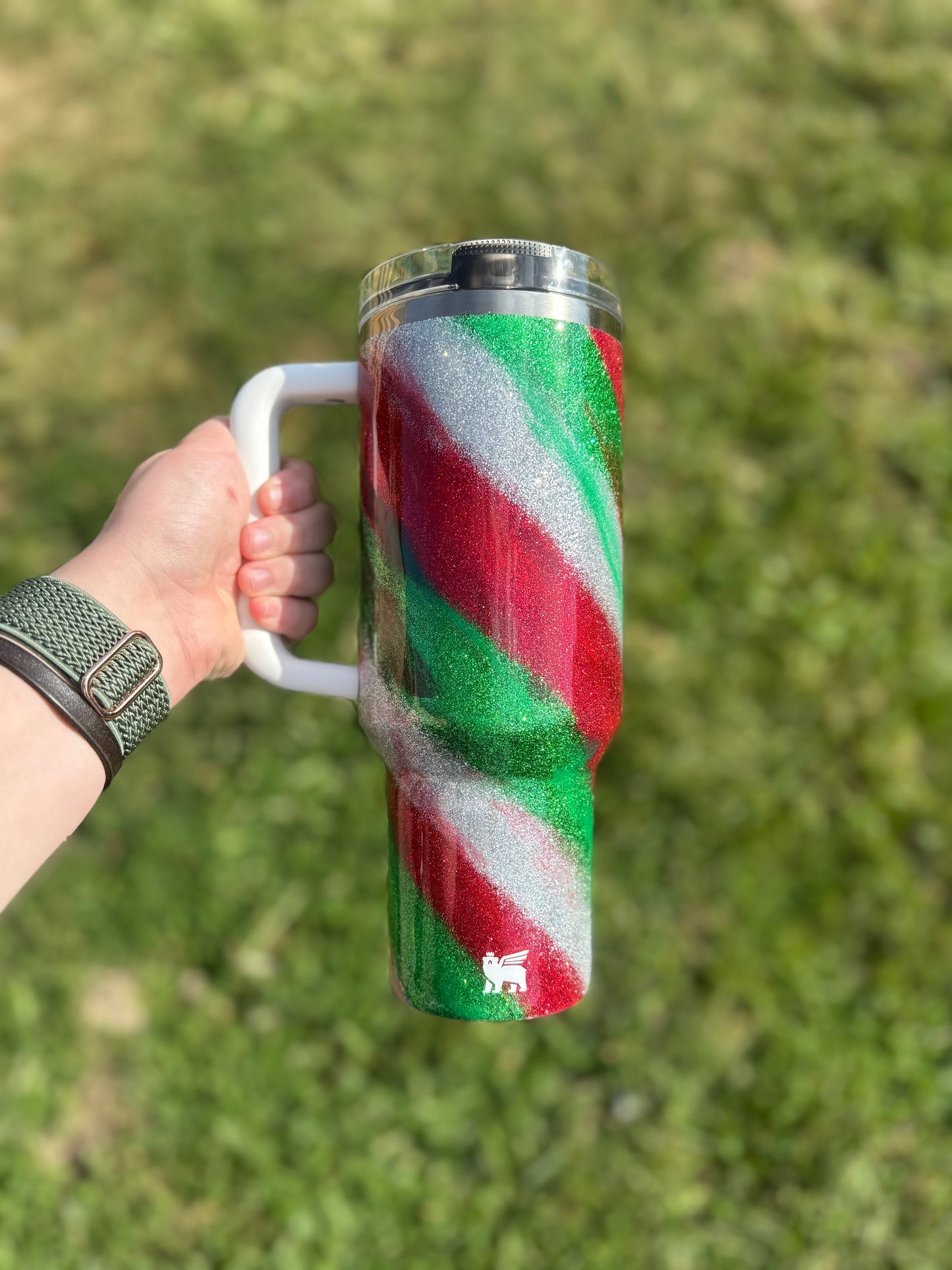 Red, Green, and Silver Milkyway Stanley *MADE TO ORDER*