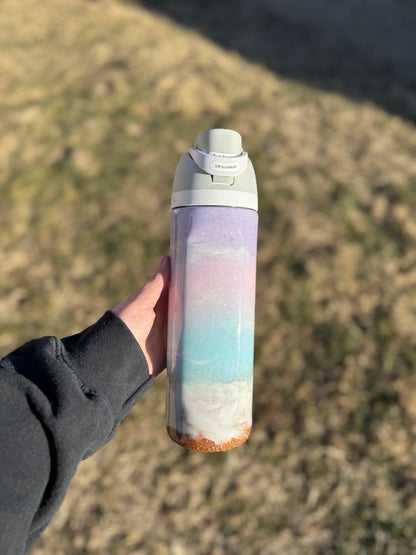 Pastel Beach Glitter Owala *MADE TO ORDER*