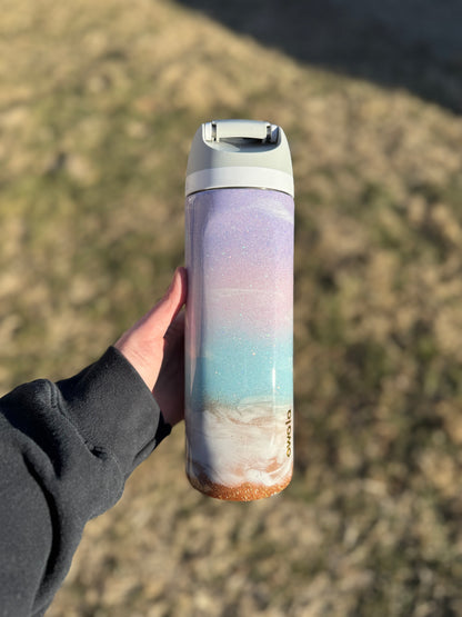 Pastel Beach Glitter Owala *MADE TO ORDER*