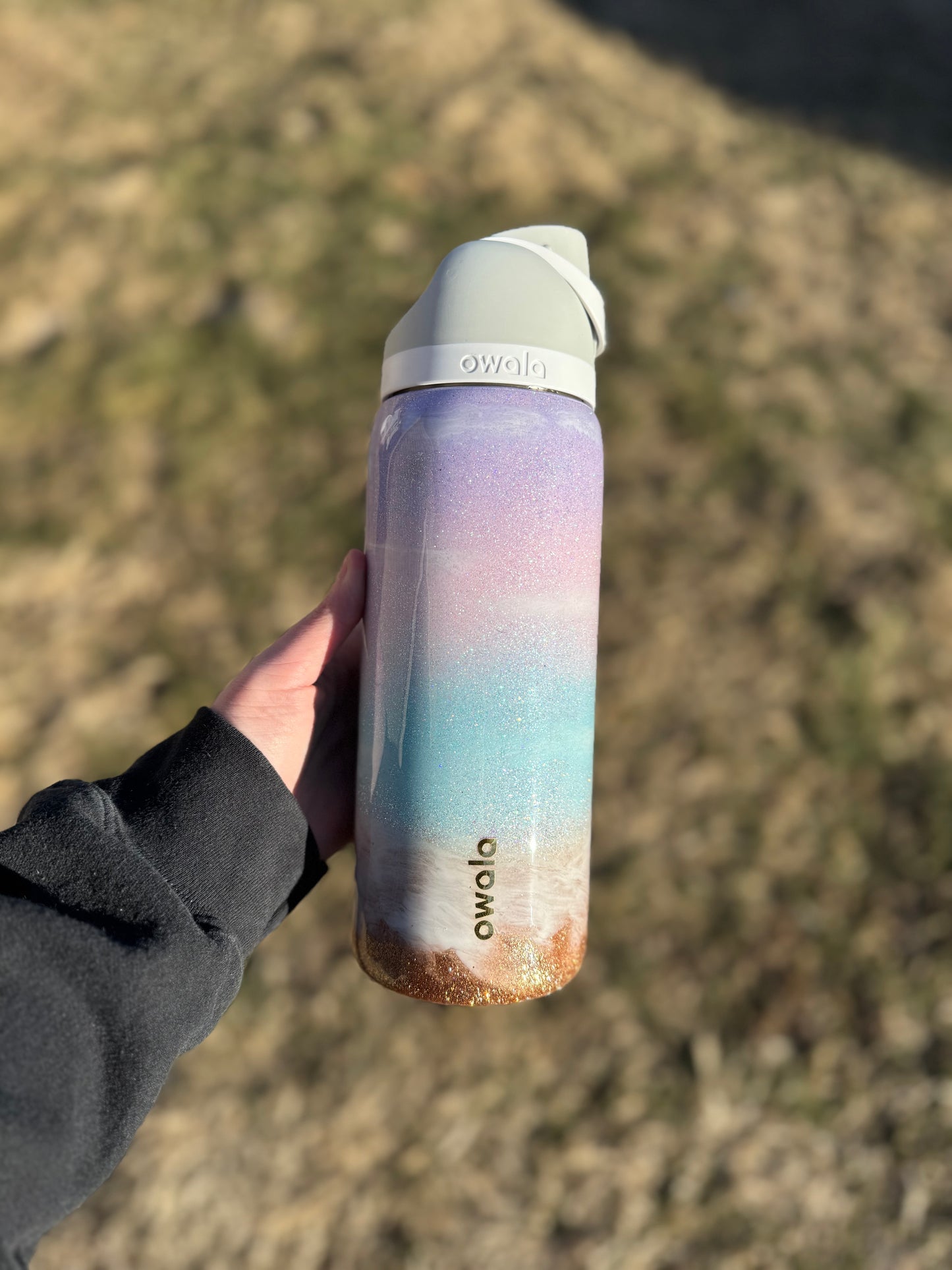 Pastel Beach Glitter Owala *MADE TO ORDER*