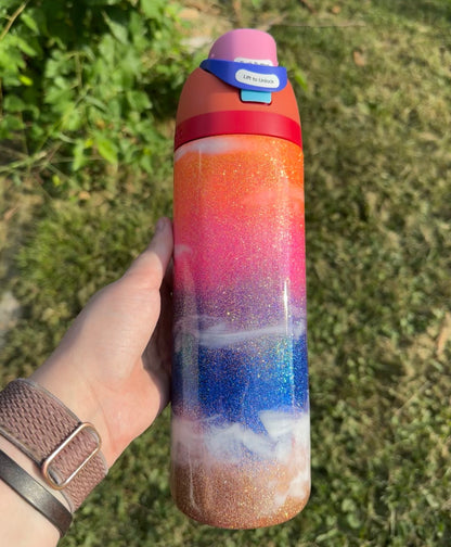 Sunrise/Sunset Beach Glitter Owala *MADE TO ORDER*