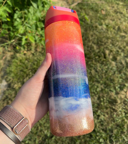 Sunrise/Sunset Beach Glitter Owala *MADE TO ORDER*
