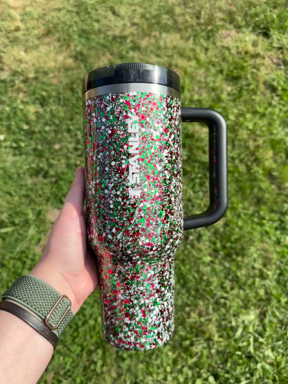 Chunky Red, White, and Green Mixed Stanley *MADE TO ORDER*