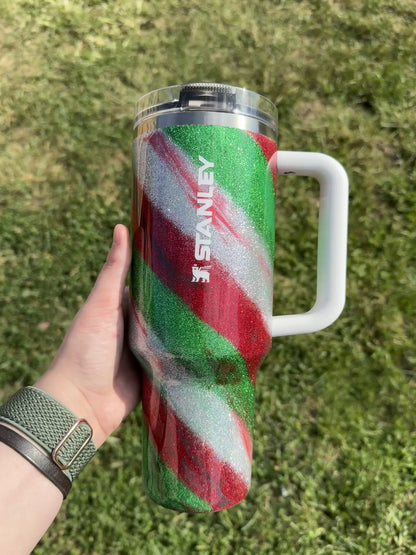 Red, Green, and Silver Milkyway Stanley *MADE TO ORDER*