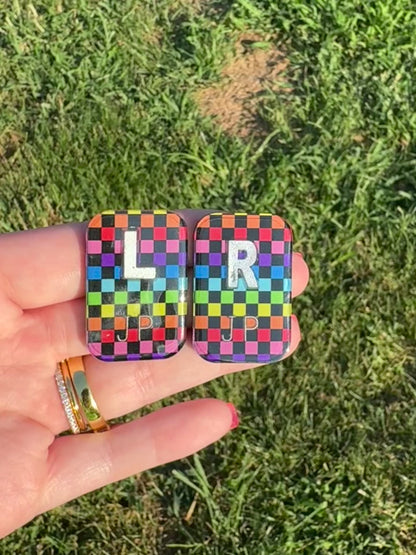 Black Rainbow Checker X-Ray Markers *MADE TO ORDER*