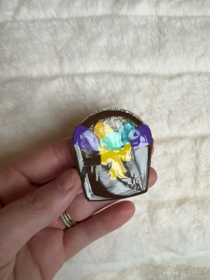 Easter Basket with Eggs Interchangeable Badge Reel
