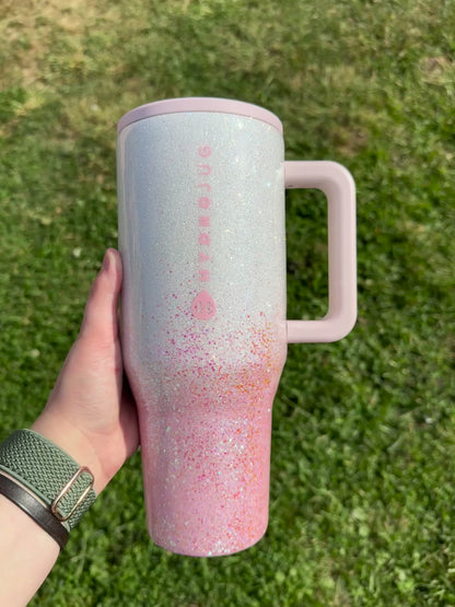 Light Pink and White Ombré HydroJug *MADE TO ORDER*