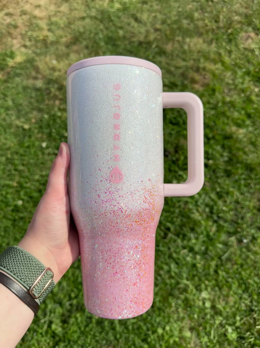 Light Pink and White Ombré HydroJug *MADE TO ORDER*