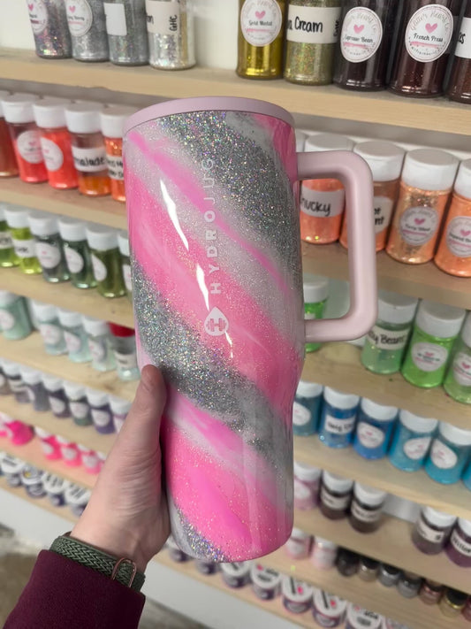 Pink and Silver Milkyway HydroJug *MADE TO ORDER*