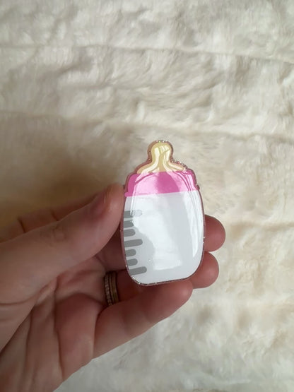 Baby Bottle Interchangeable Badge Reel