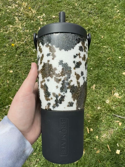 Black and Brown Cowprint Brumate *MADE TO ORDER*