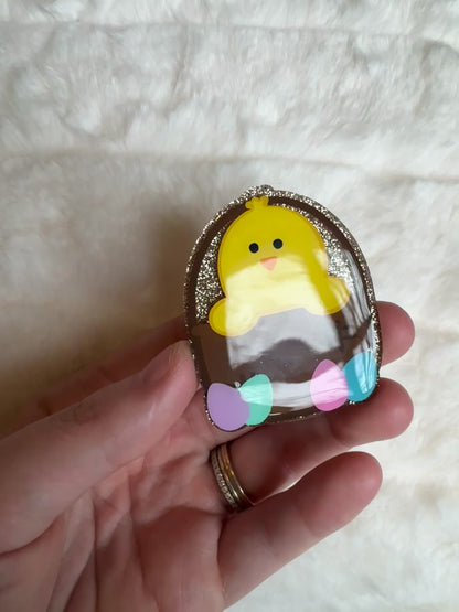 Easter Basket with Chick Interchangeable Badge Reel