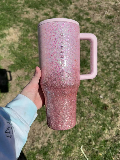 Light Pink and Rose Gold Ombré HydroJug *Made to Order*