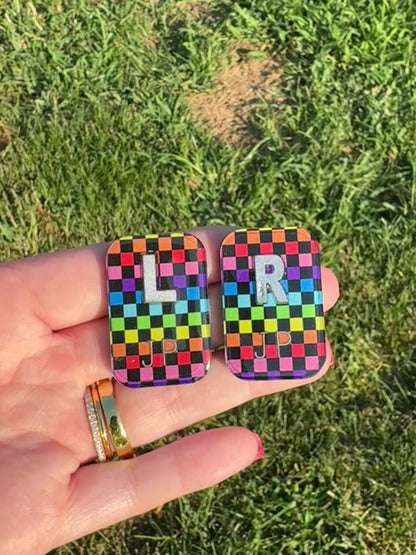 Black Rainbow Checker X-Ray Markers *MADE TO ORDER*