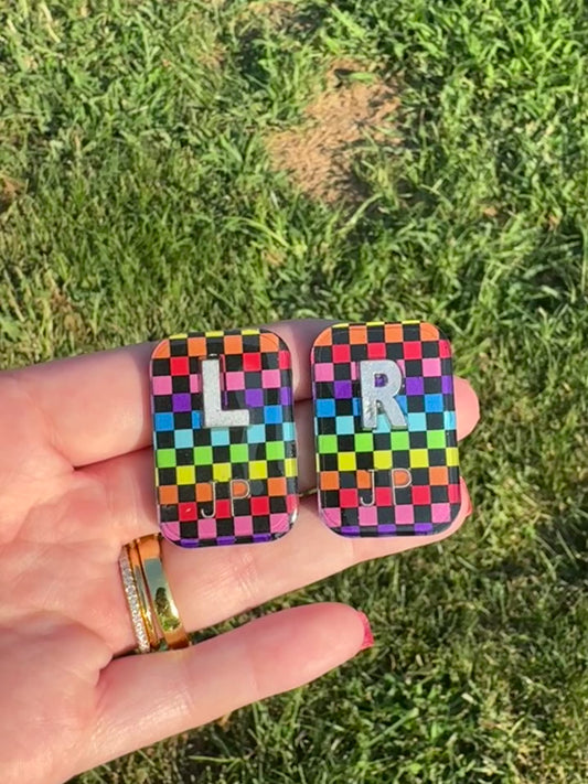 Black Rainbow Checker X-Ray Markers *MADE TO ORDER*