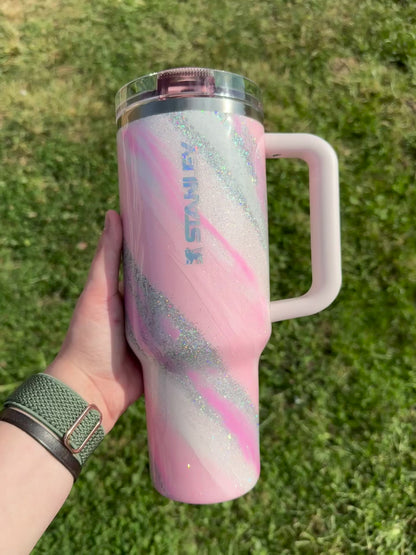 Pink and Silver Milkyway Stanley *MADE TO ORDER*